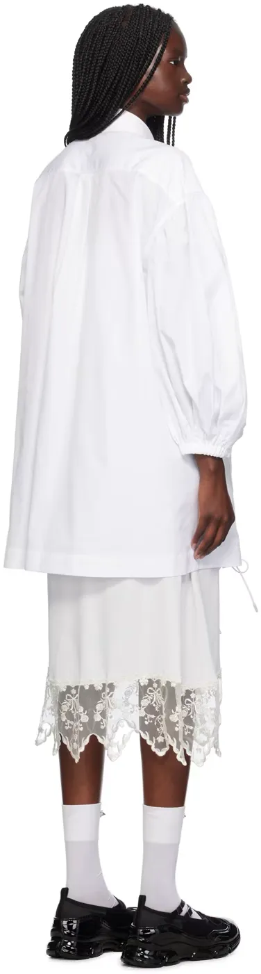 Button Placket Trapeze Shirt Dress