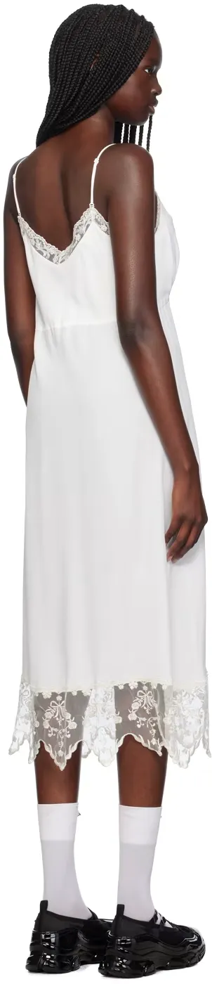 Lace-Trim Midi Dress