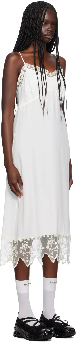 Lace-Trim Midi Dress