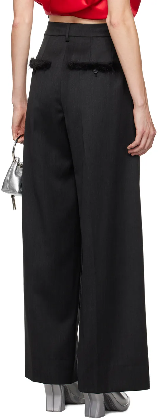 Furry Welt Pocket Trousers