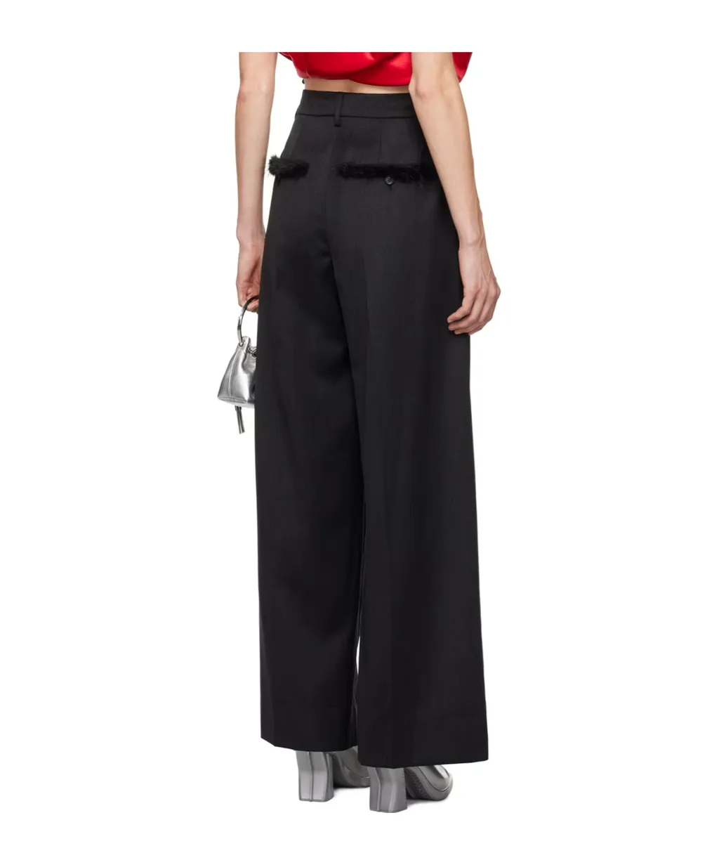 Furry Welt Pocket Trousers