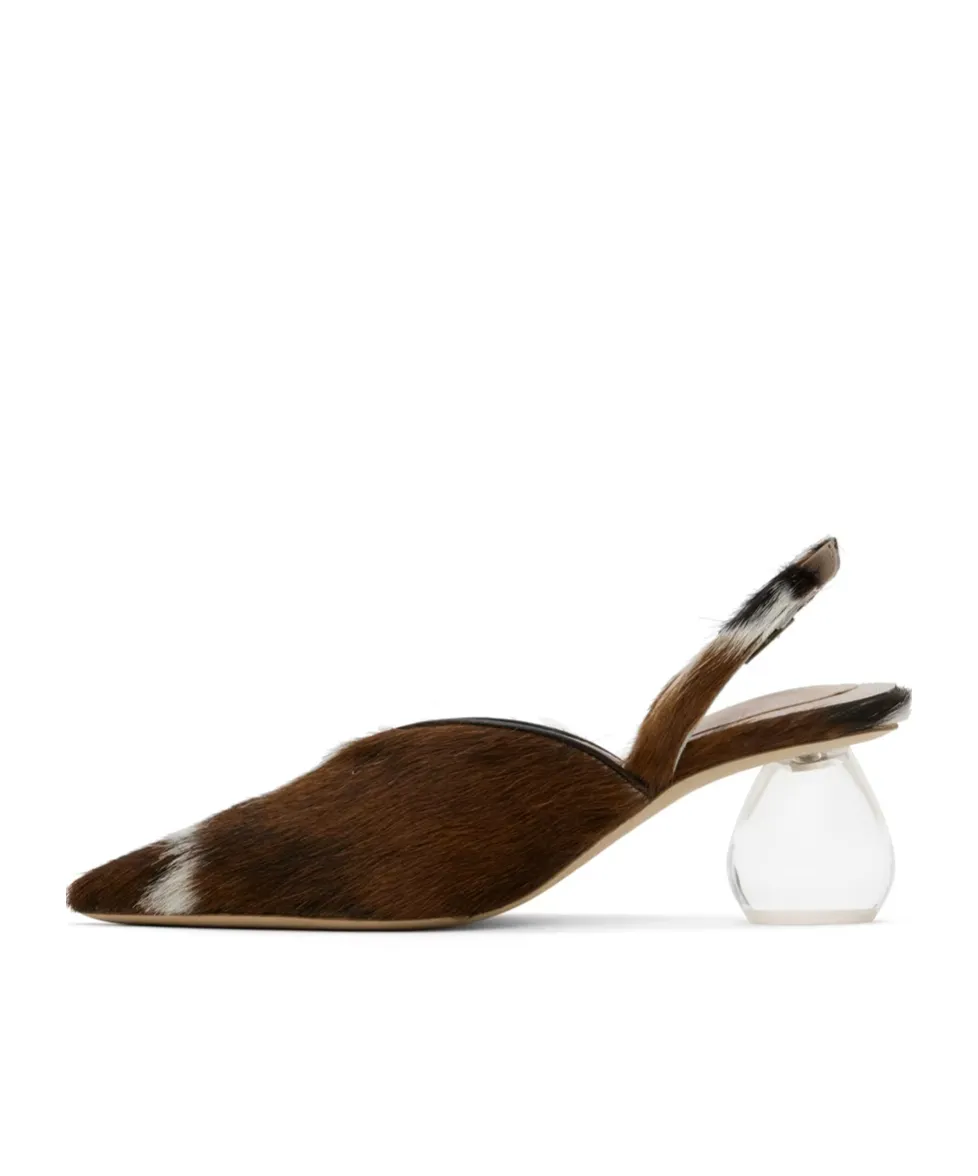 Pointed Slingback High-Heeled Sandals