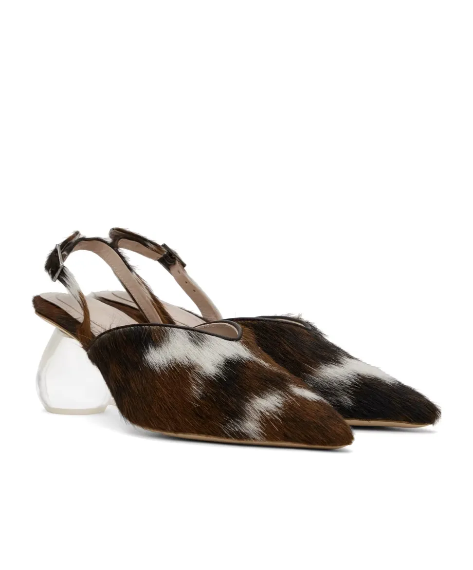 Pointed Slingback High-Heeled Sandals