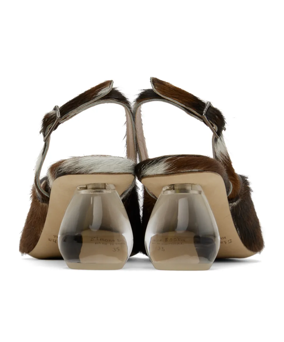 Pointed Slingback High-Heeled Sandals
