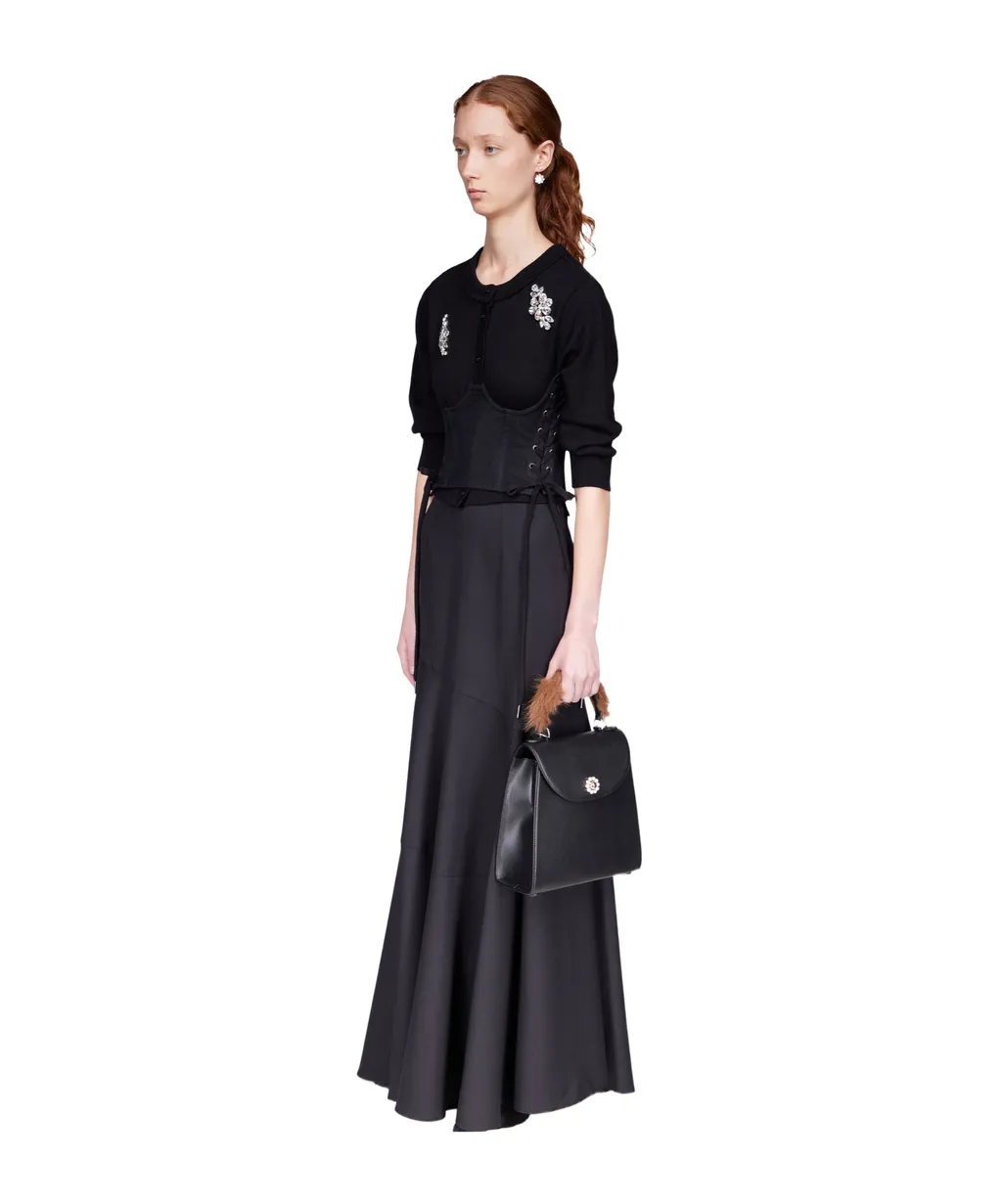 Bias-Cut Maxi Skirt