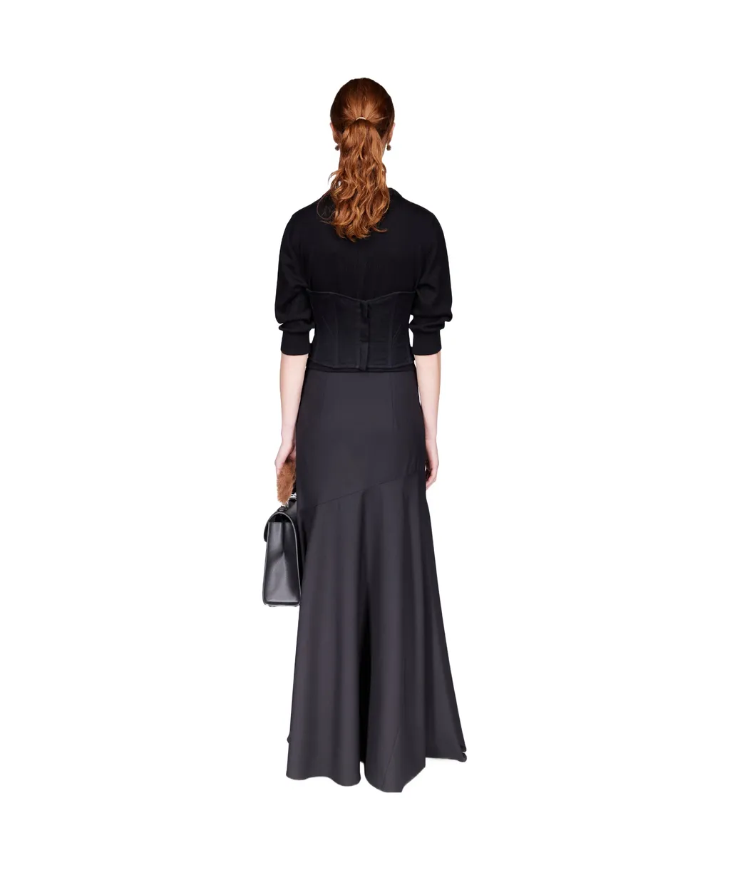 Bias-Cut Maxi Skirt