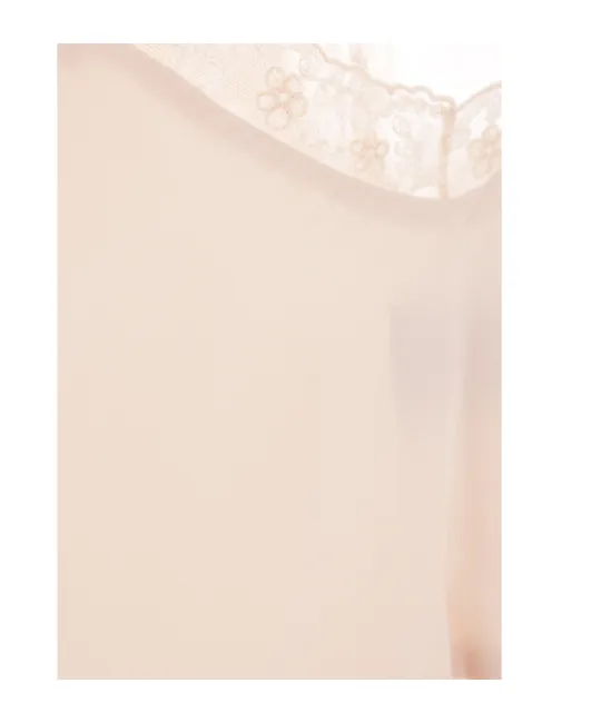 Deep Lace Trim Slip Dress