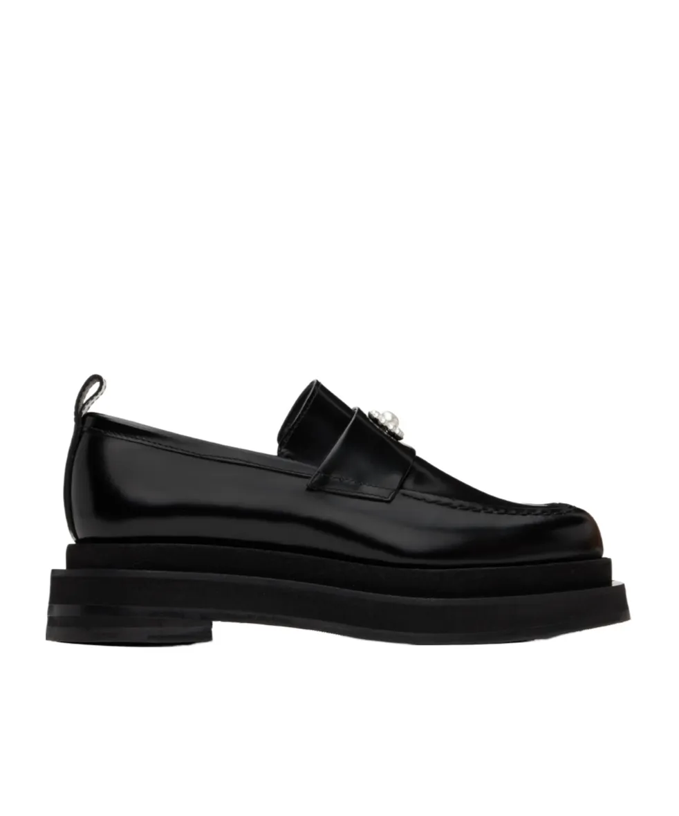 Artificial Pearl Decorated Loafers