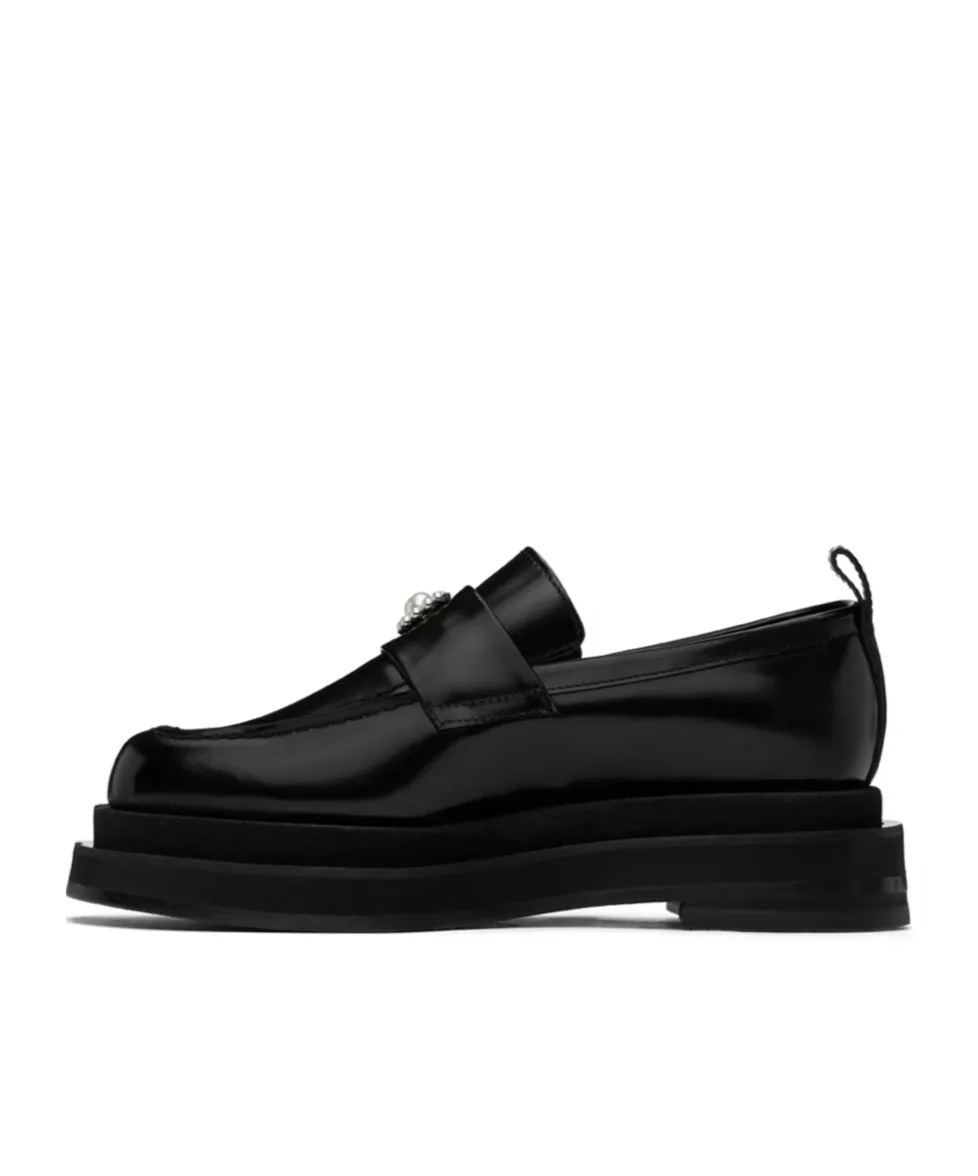 Artificial Pearl Decorated Loafers