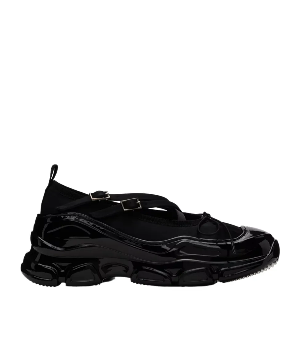 Round Toe Panelled Ballerines