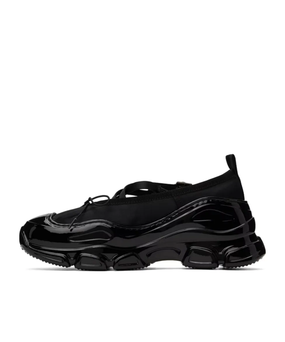 Round Toe Panelled Ballerines