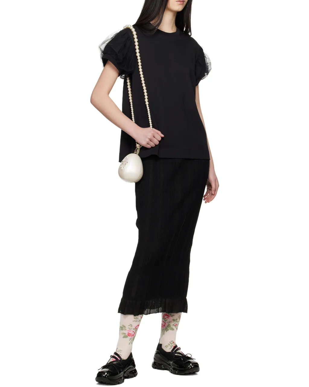 Round Toe Panelled Ballerines