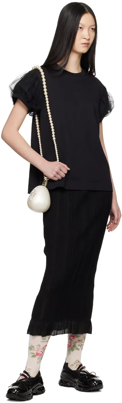 Round Toe Panelled Ballerines