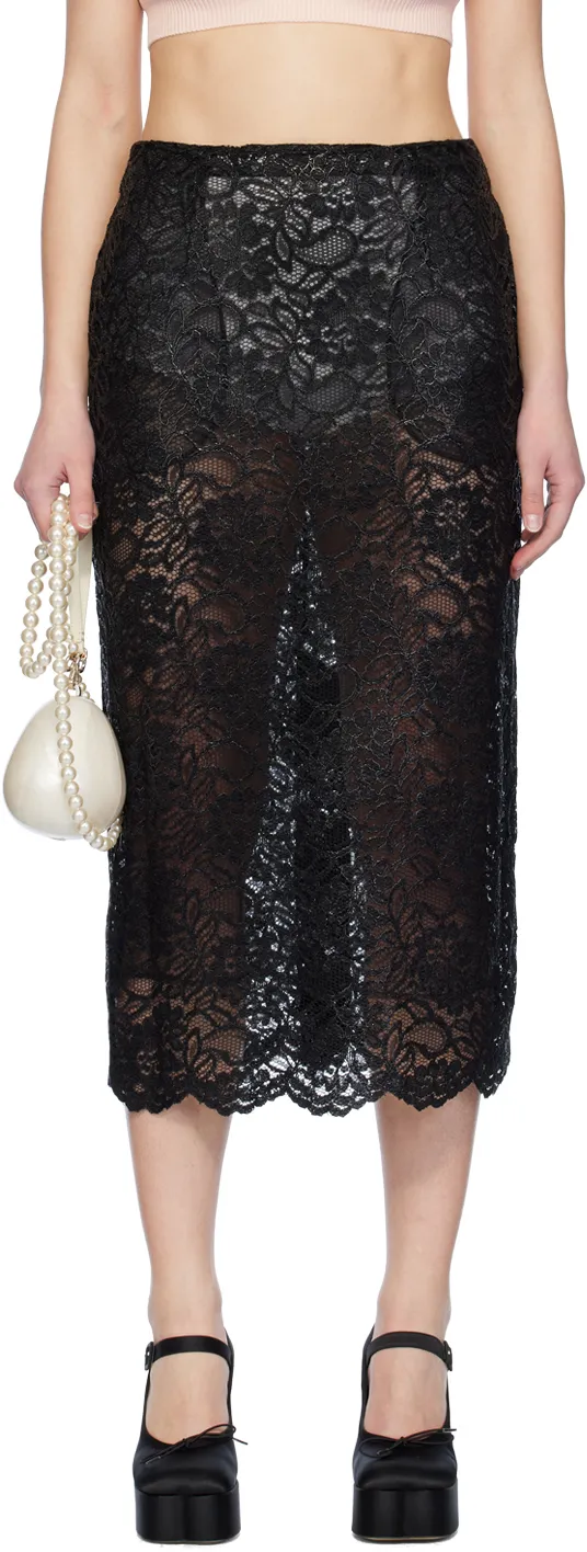 Corded Lace Pencil Skirt