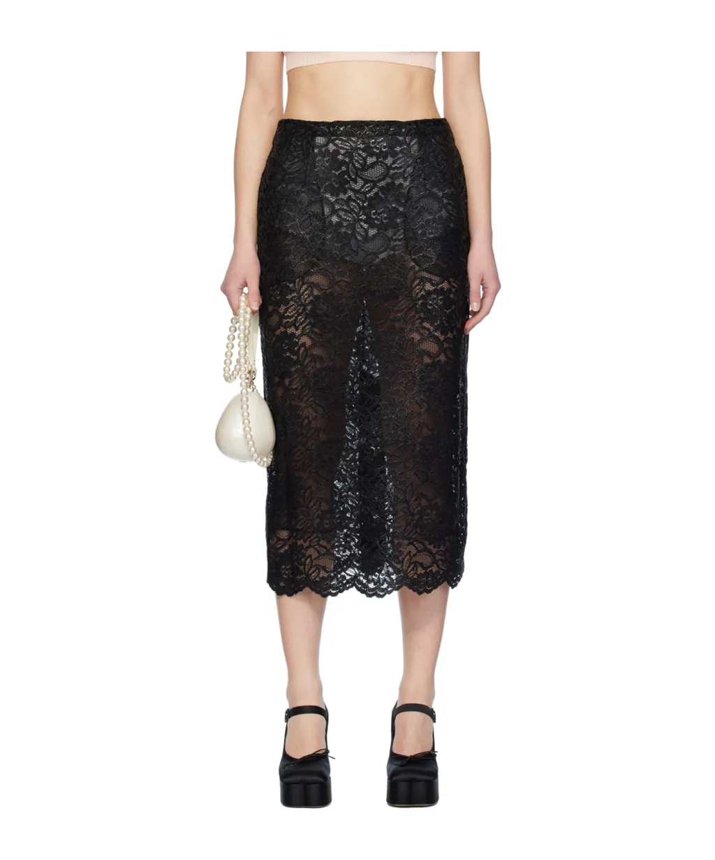 Corded Lace Pencil Skirt