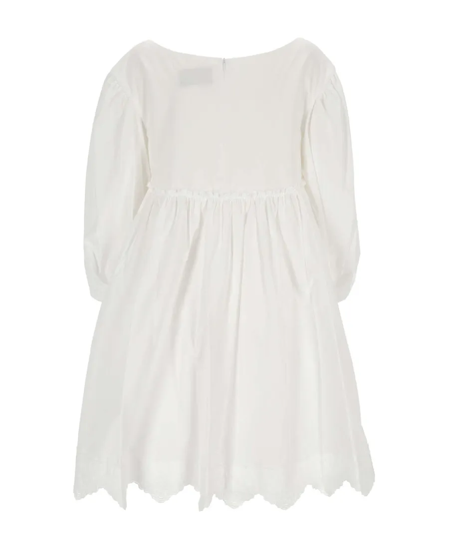 Round-Collar Long-Sleeved Dress