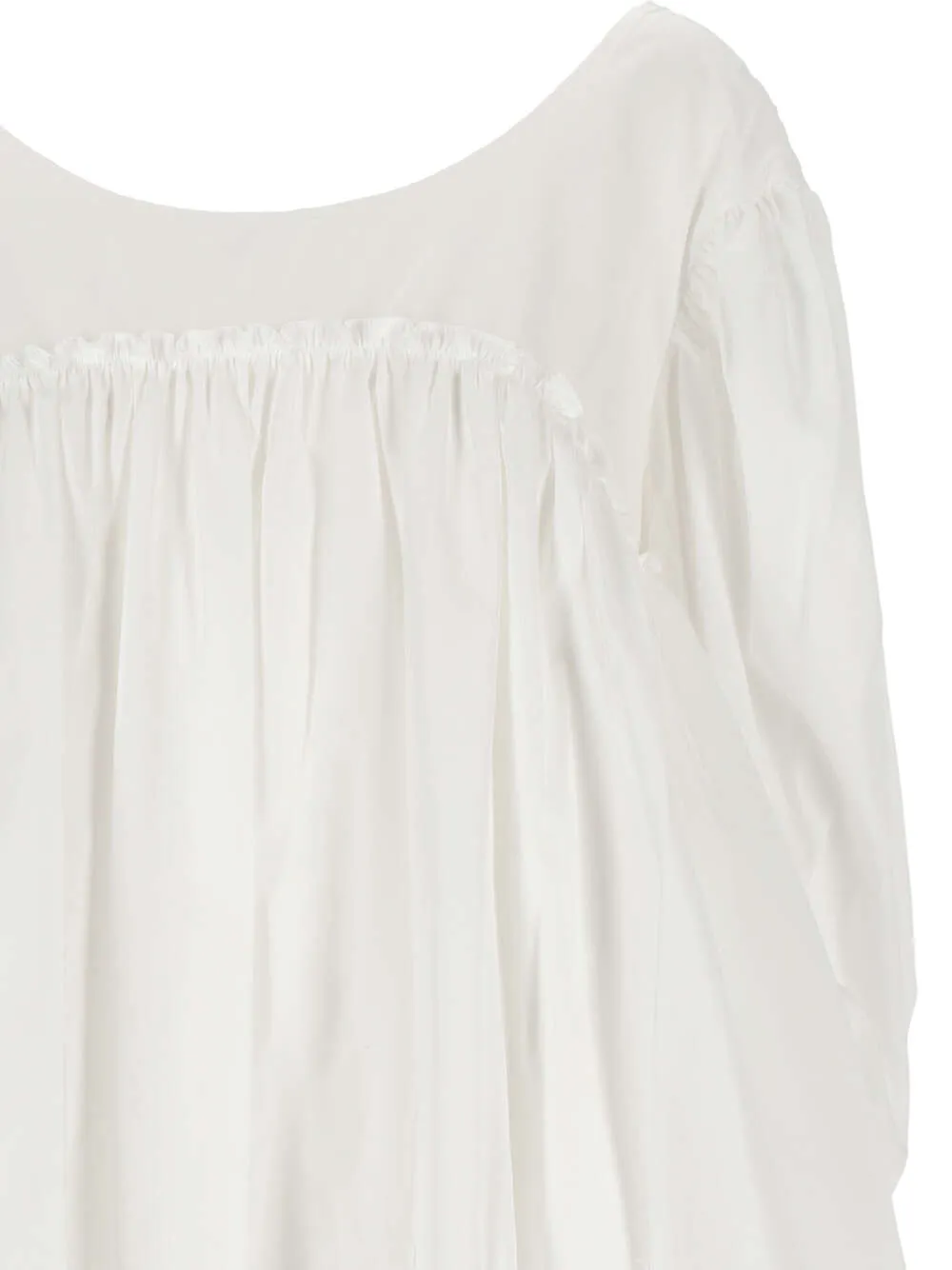 Round-Collar Long-Sleeved Dress