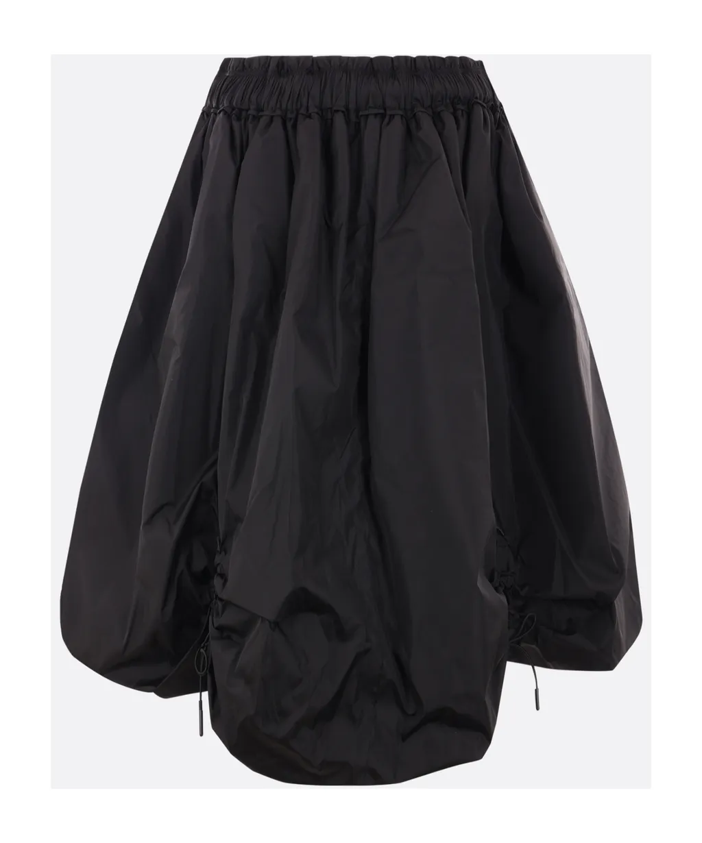 Ruched Puffball Shell Skirt