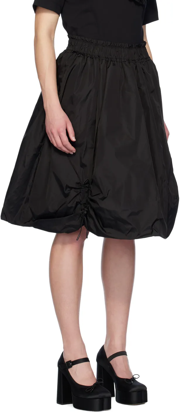 Ruched Puffball Shell Skirt