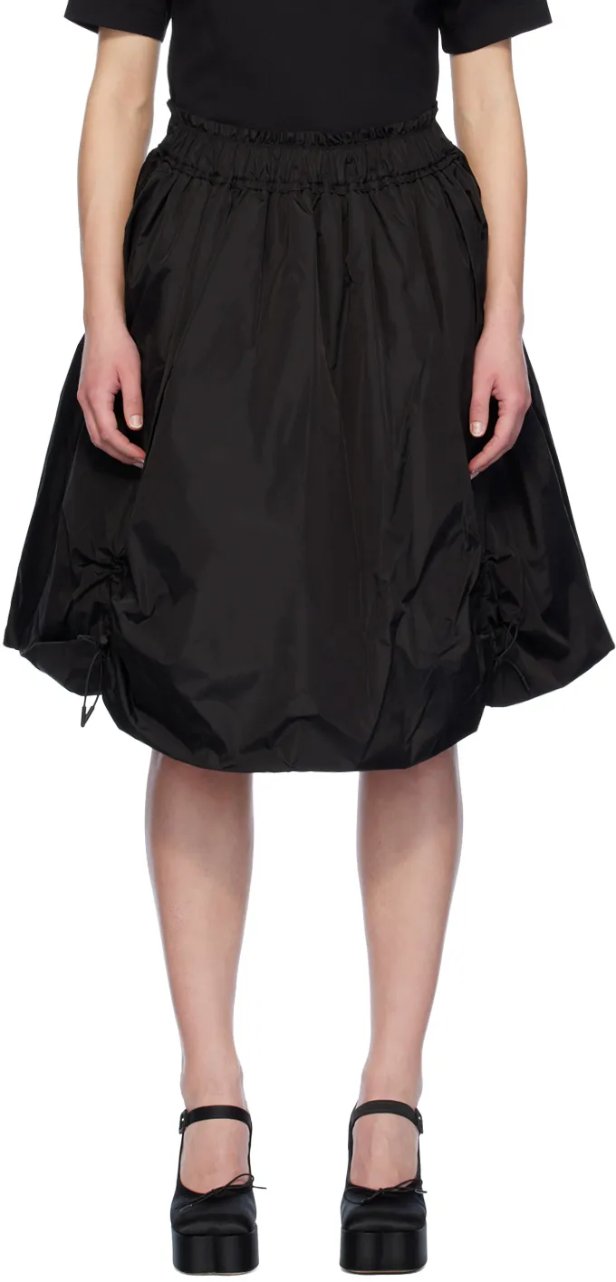 Ruched Puffball Shell Skirt