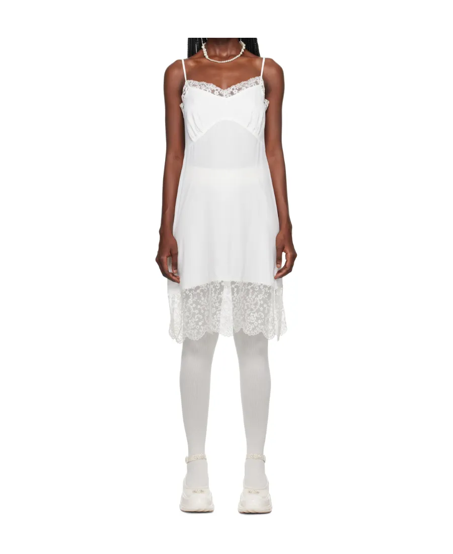 Lace-Trimmed Mid-Length Dress