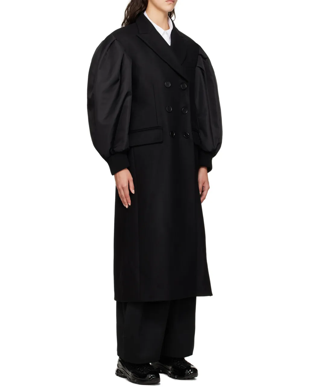 Double-Breasted Wool-Blend Coat