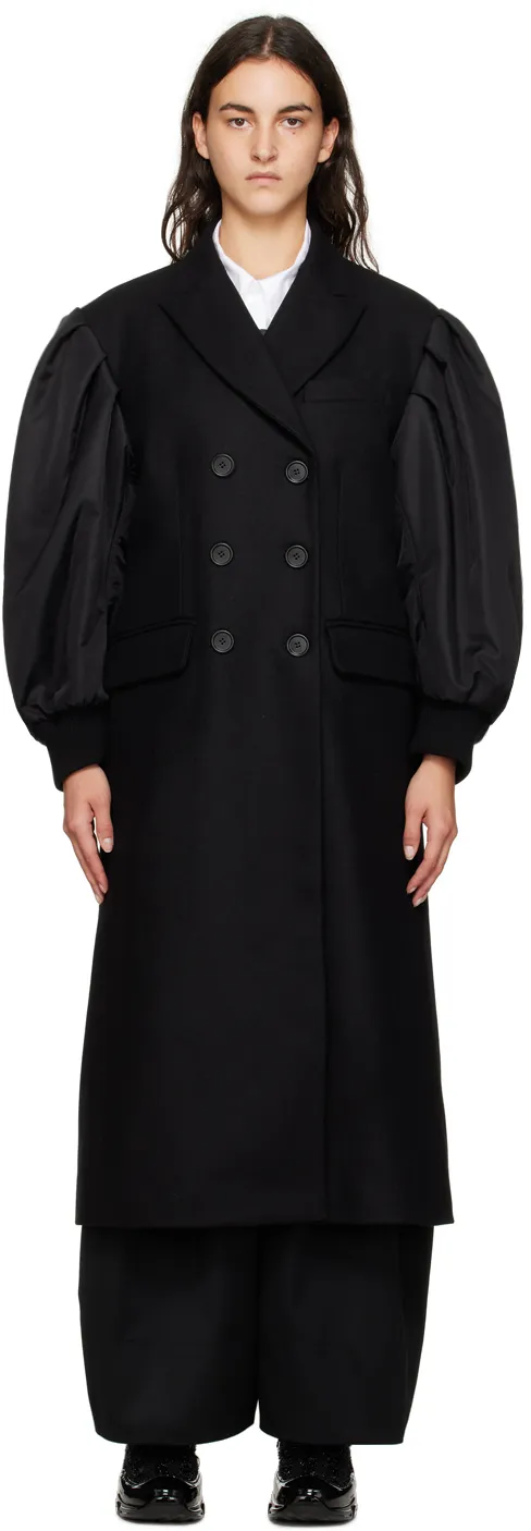 Double-Breasted Wool-Blend Coat