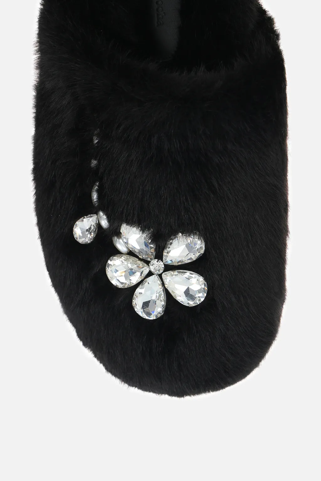 Rhinestone-Embellished Slippers