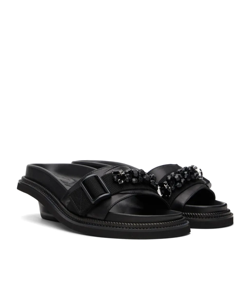 Open-Toe Leather Mules