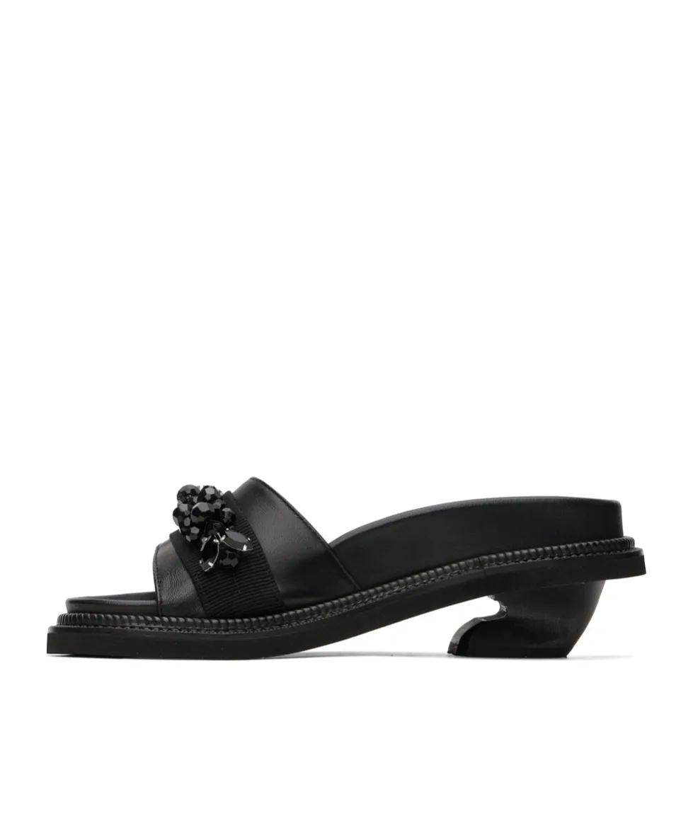 Open-Toe Leather Mules