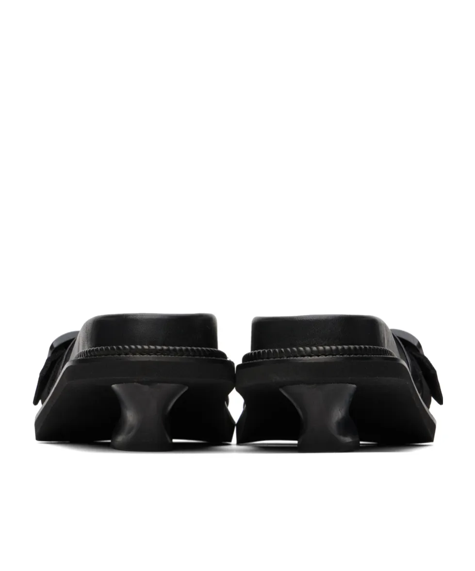 Open-Toe Leather Mules