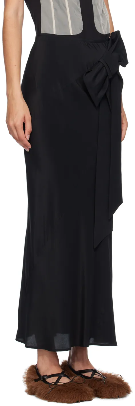 Bow Spiral Mid-Length Skirt