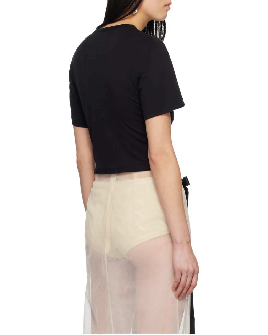 Bow Detailed Crewneck T-Shirt