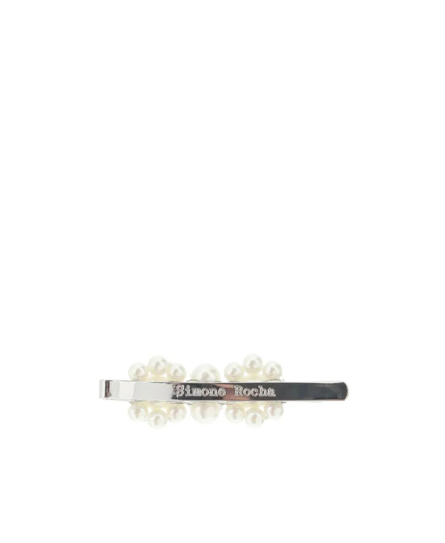 Logo Engraved Embellished Hair Clip