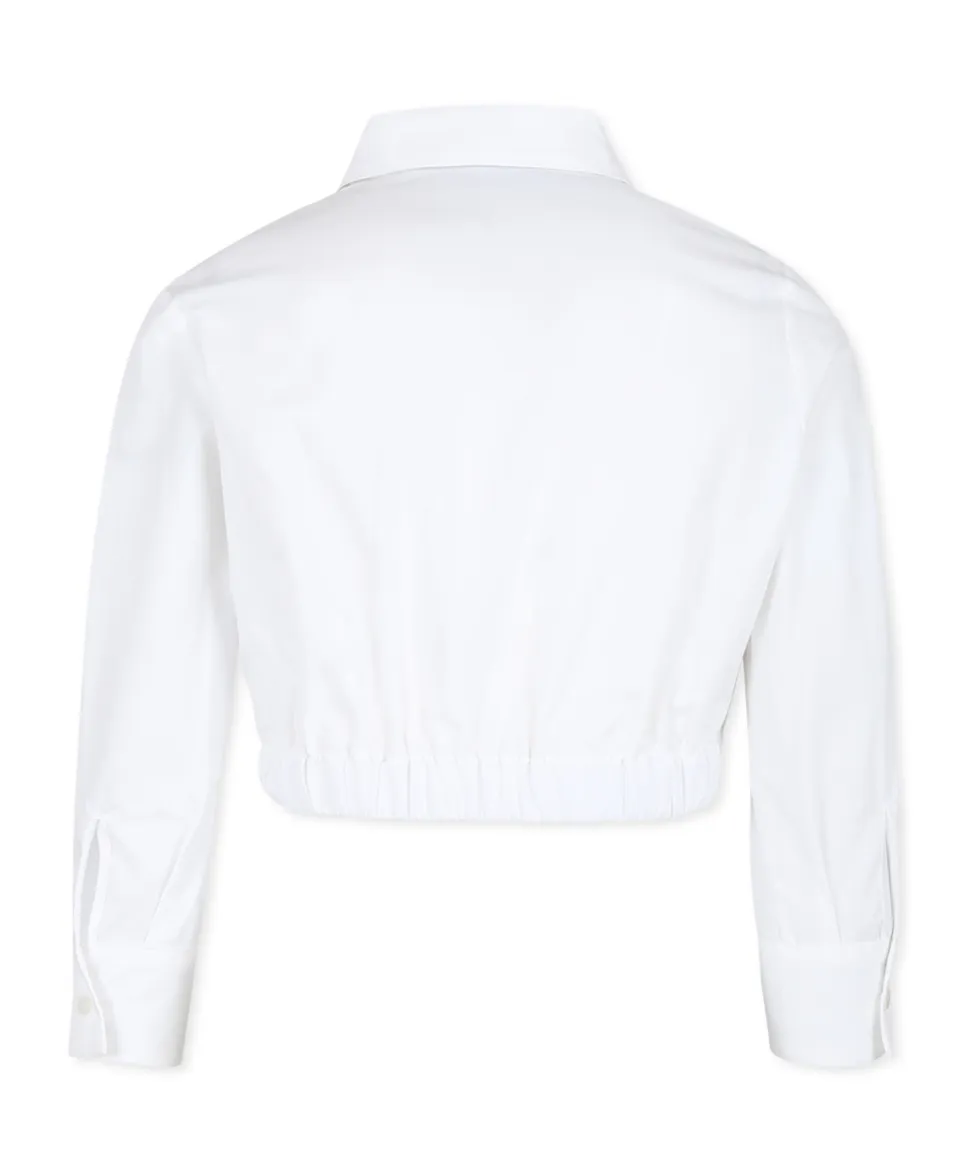 Button-Up Cropped Shirt