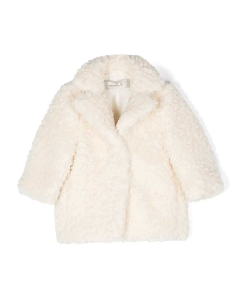 Single-Breasted Faux-Fur Coat