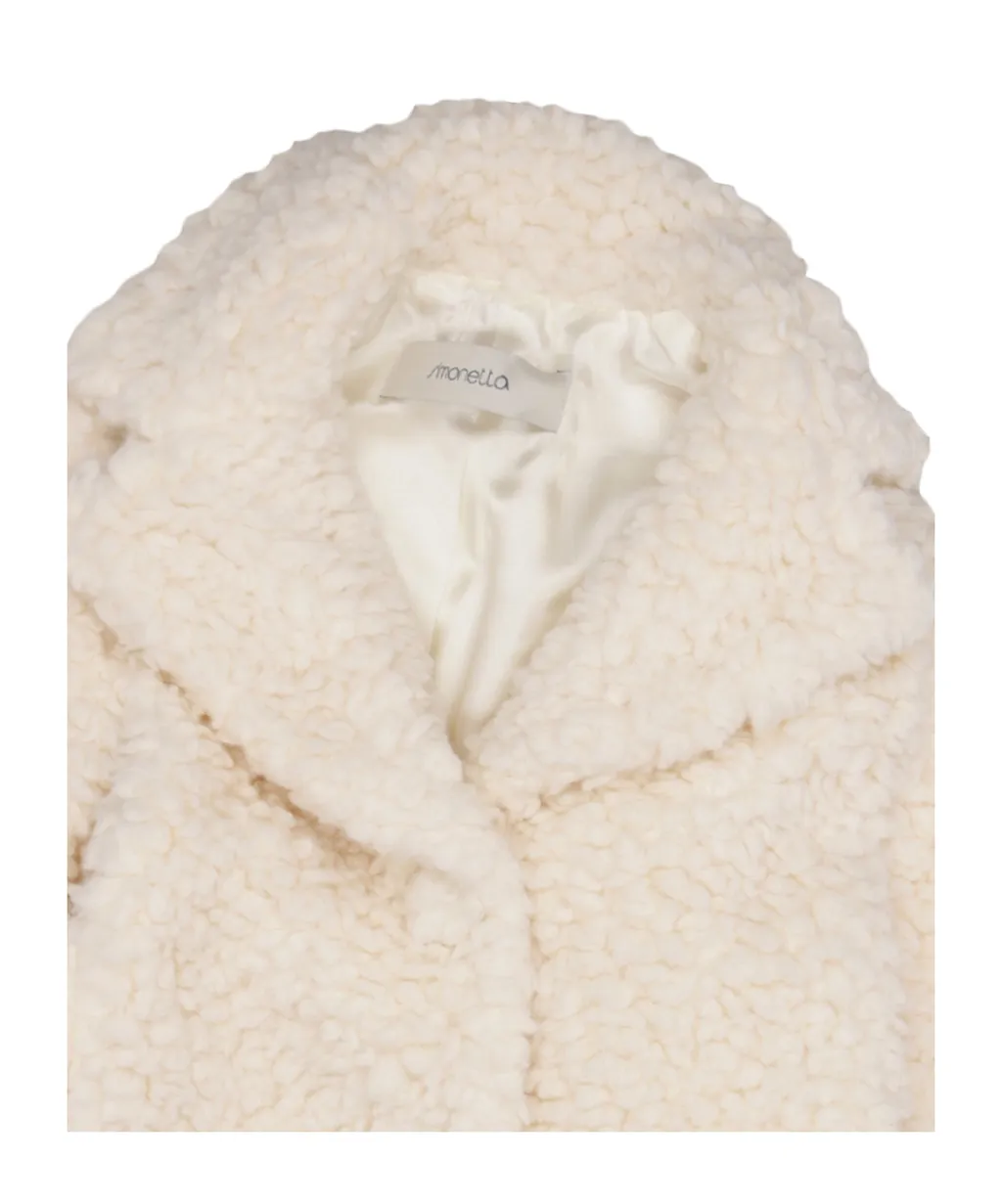 Single-Breasted Faux-Shearling Coat