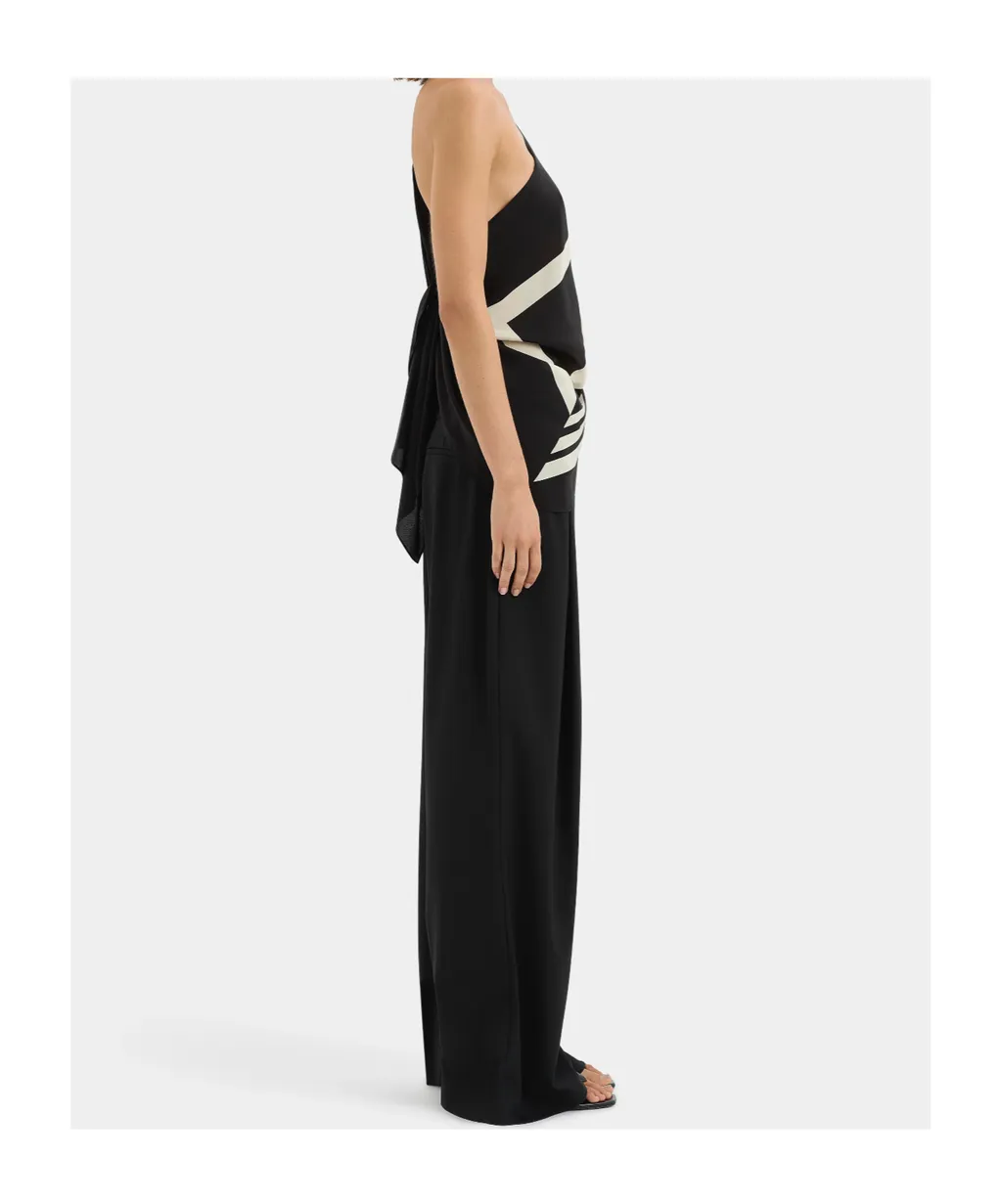 Geometric Stripe Print Suspenders