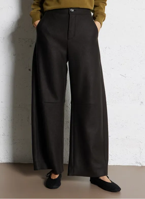 Wide-Leg Casual Trousers