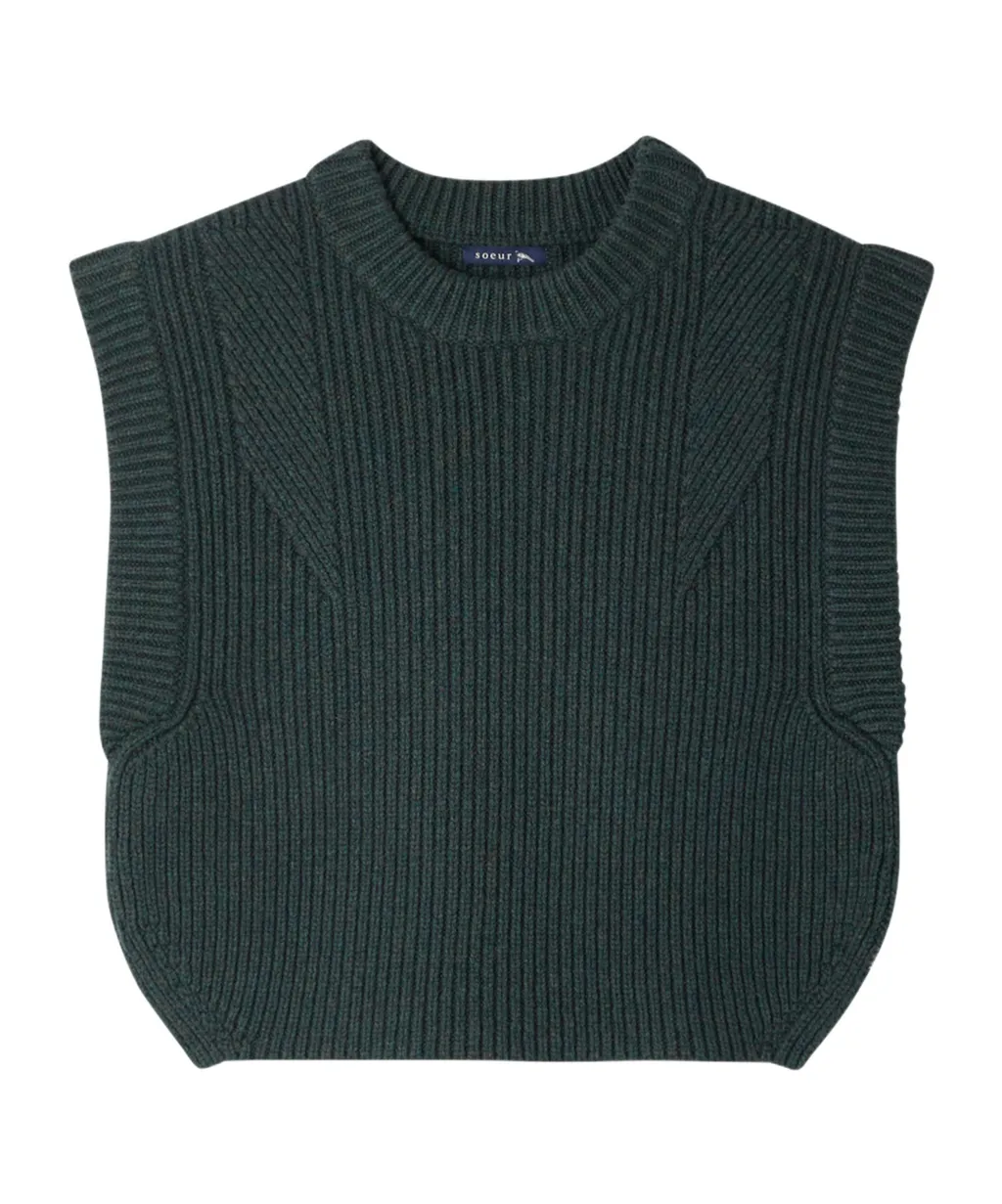 Ribbed Sleeveless Sweater