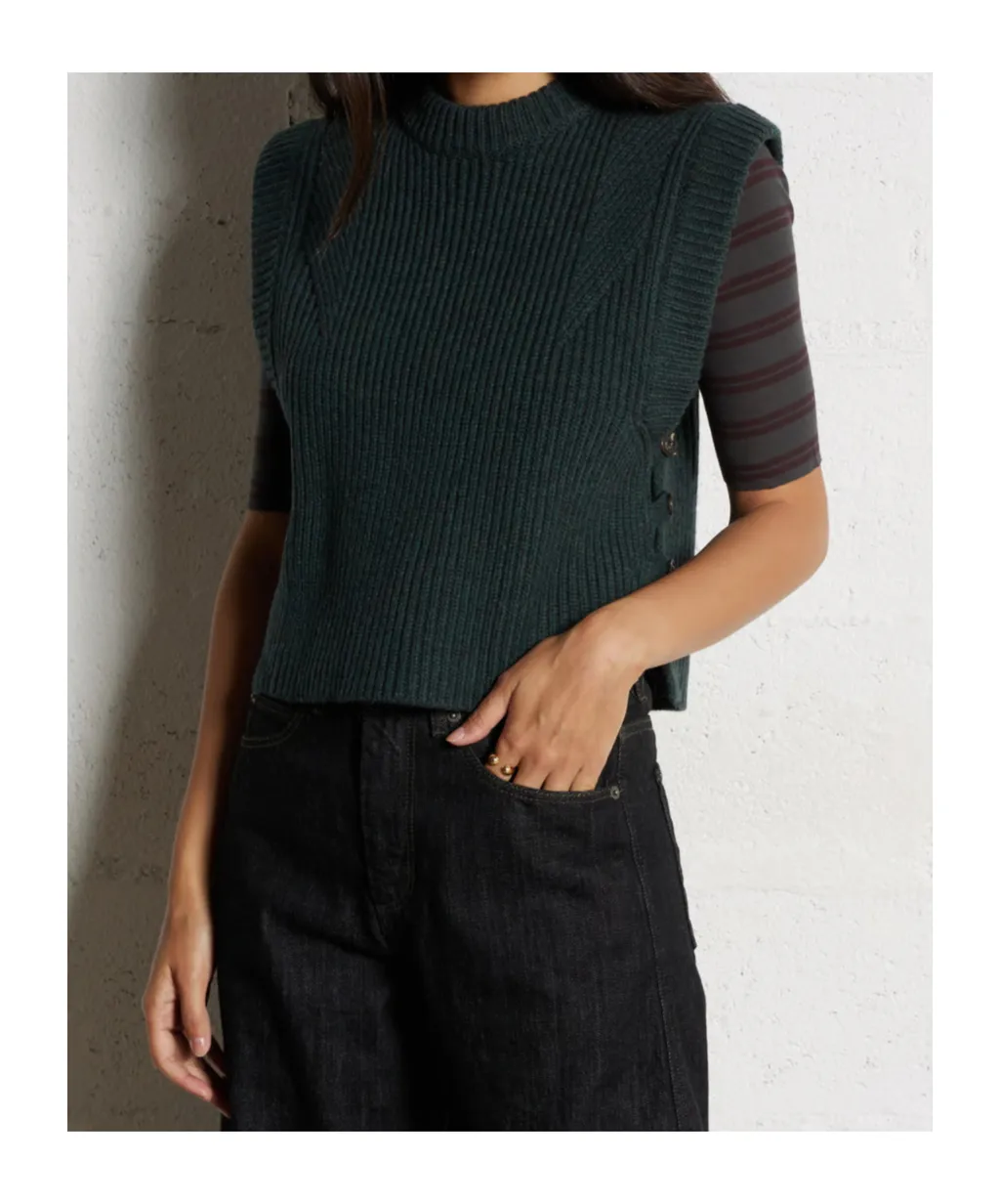 Ribbed Sleeveless Sweater