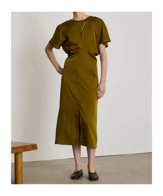 Short Sleeve Drape Dress