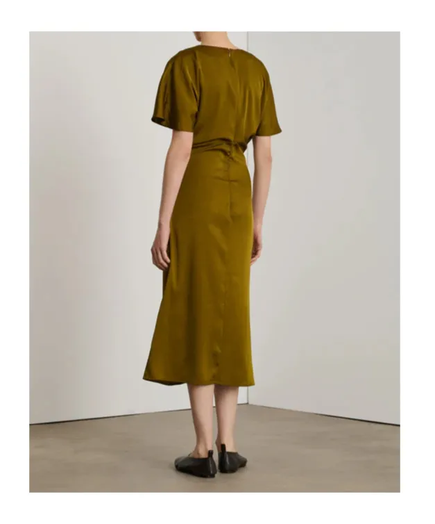 Short Sleeve Drape Dress