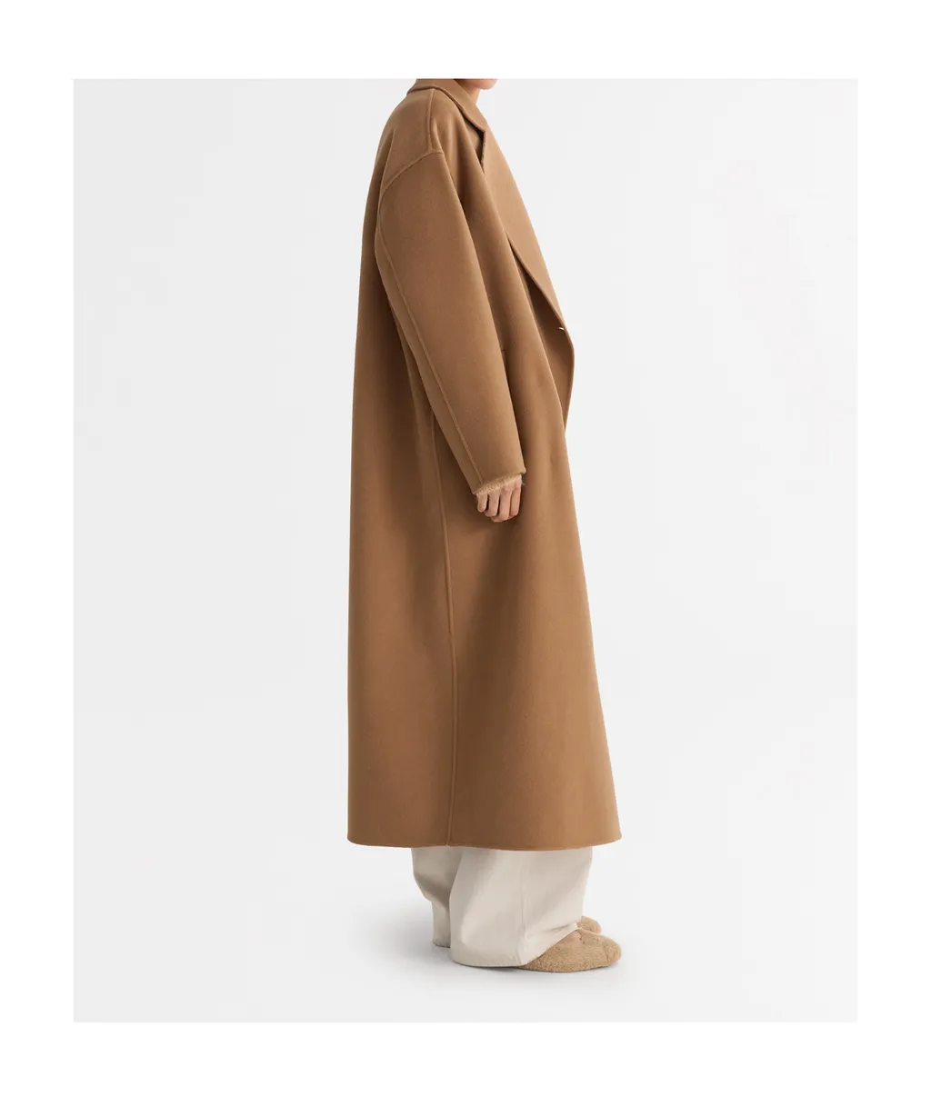 Double-Breasted Patch-Pocket Coat