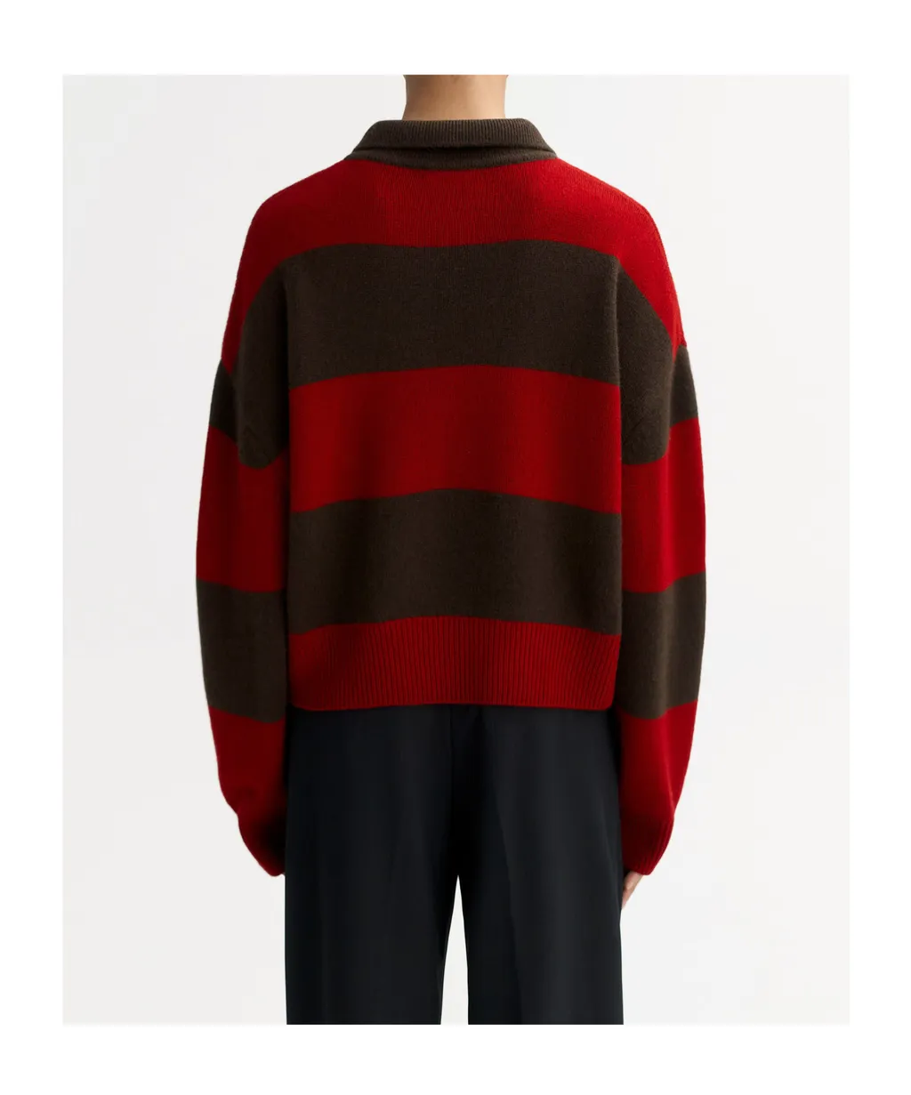 Striped Cashmere Polo