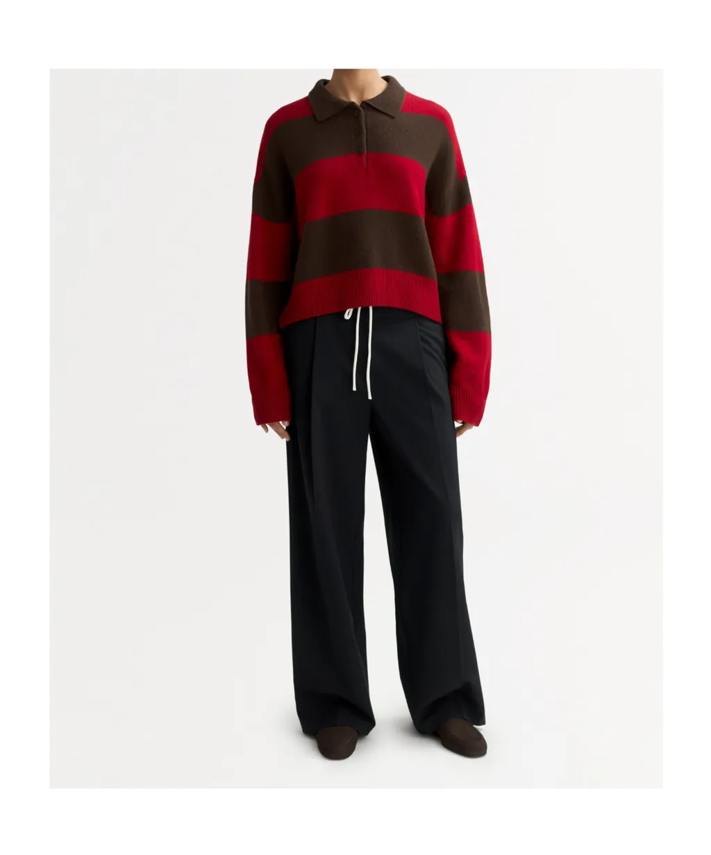 Striped Cashmere Polo