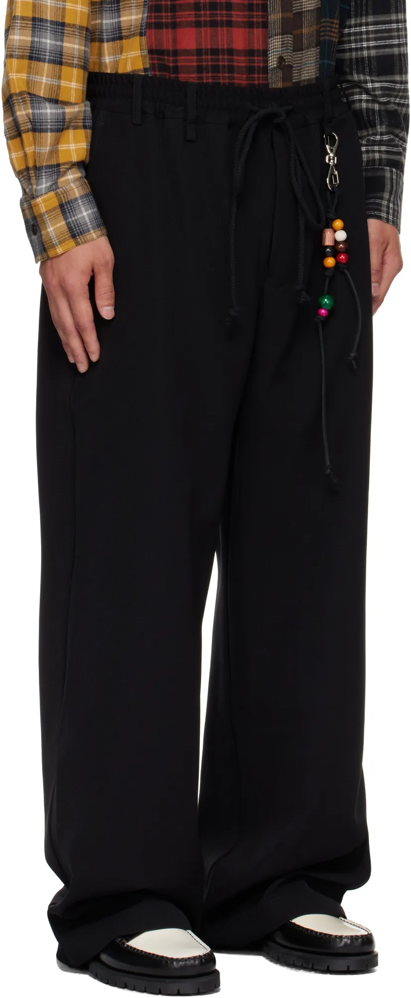 Wide-Leg Gabardine Track Pants