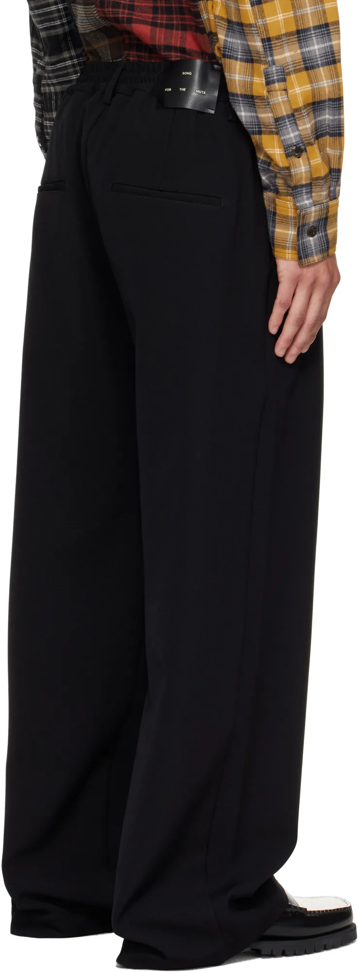 Wide-Leg Gabardine Track Pants