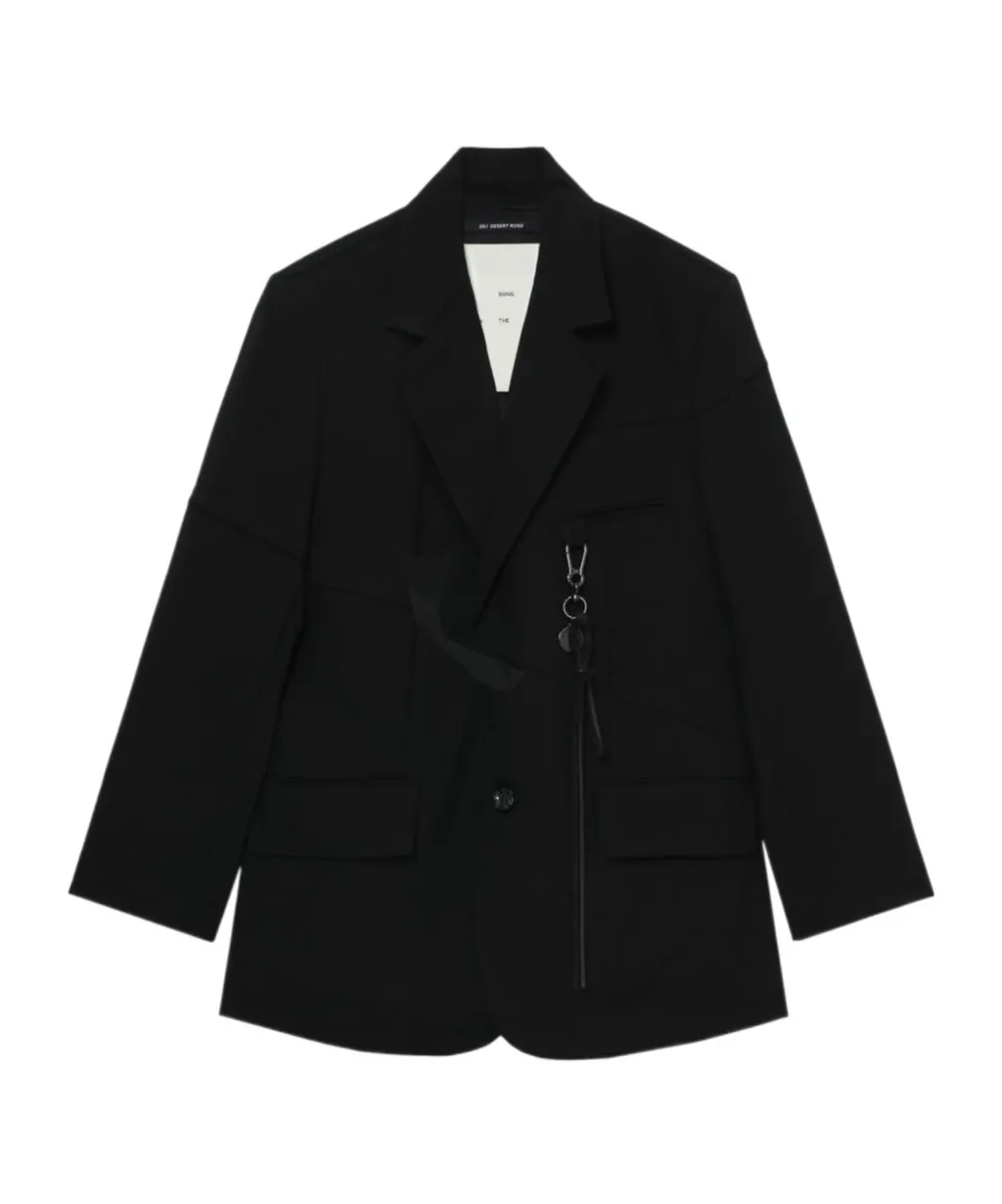 Brooch-Detail Blazer