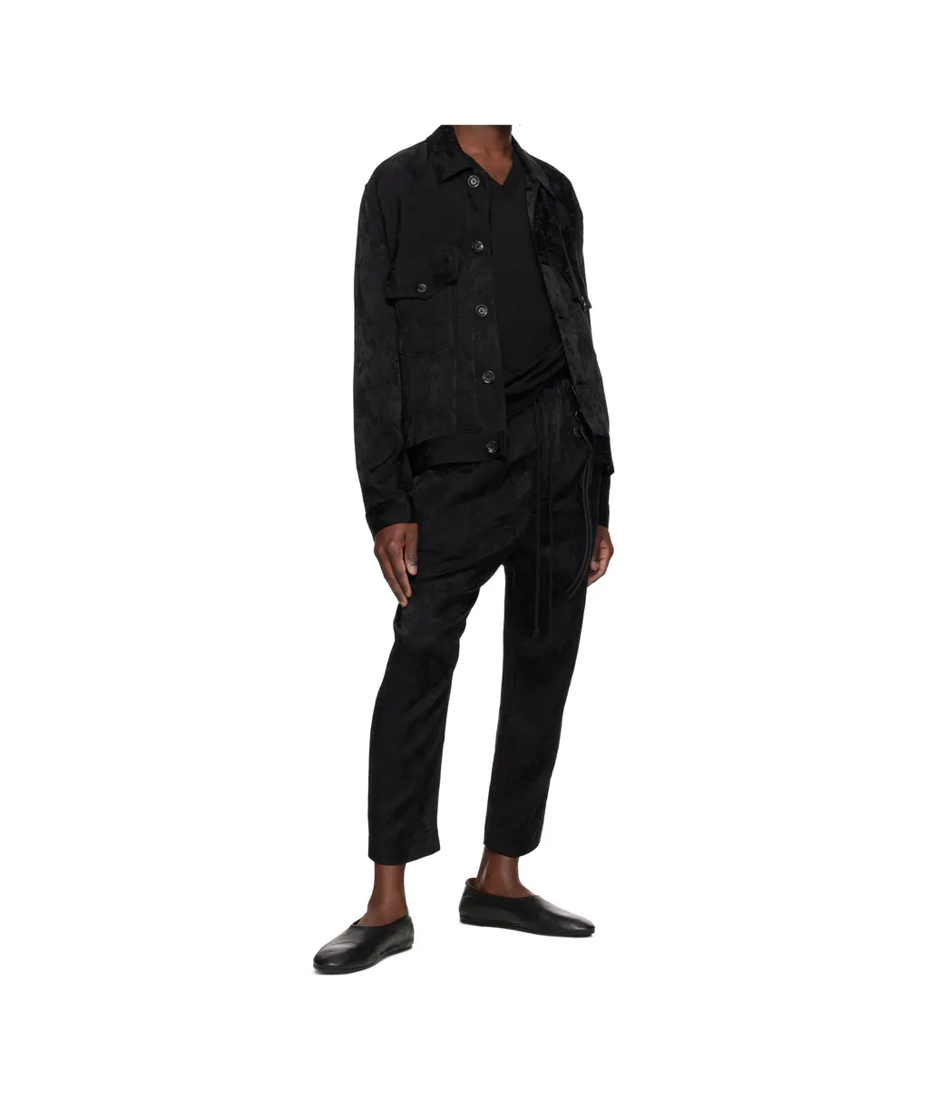 Floral-Embossed Jacket